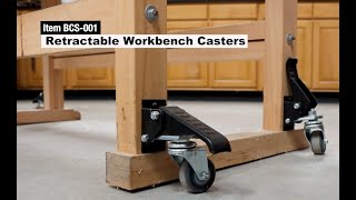 Retractable Workbench Casters  Rock Solid or On the Move [upl. by Treboh526]