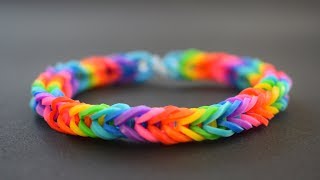 DIY  How to make Rainbow Loom Bracelet with your fingers  EASY TUTORIAL  Friendship Bracelet [upl. by Deevan]