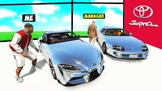 Stealing EVERY DIAMOND TOYOTA SUPRA From THE SHOWROOM in GTA 5 [upl. by Asilaj]