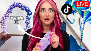 Testing Viral Tiktok Art Hacks 🔴 LIVE STREAM 🔴 [upl. by Laurena]