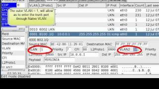 vlan hopping using Yersinya on BackTrack [upl. by Marthena218]