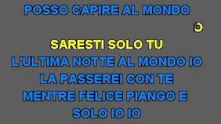 Karaoke  Tiziano Ferro  Lultima Notte Al Mondoflv [upl. by Joelynn]