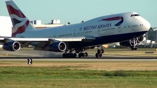 British Airways 747400 GCIVT Landing Vancouver Airport YVR [upl. by Newlin]