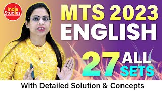 SSC MTS 2023  All 27 Sets  For all govt exams  With Soni Maam [upl. by Leuams]