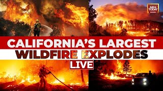 California Wildfire LIVE Visuals California’s Wildfire Explodes In Size  US Wildfire News [upl. by Emmalynn873]