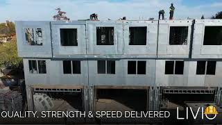 PREASSEMBLED FASTEST BUILDING SYSTEM BY LIVIO  RAPID CONSTRUCTION IN USA [upl. by Ahsikyt]