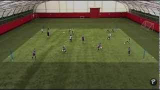 Soccer Coaching Forward Runs Technical Warm Up [upl. by Rihat99]