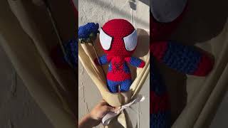 Crochet spiderman crochet crochetpatterns crochetting spiderman [upl. by Cresida]