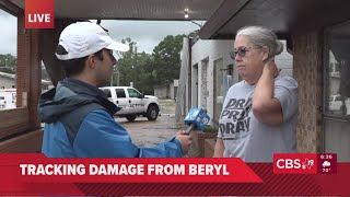 Timpson sees significant damage to City Hall other buildings following Tropical Storm Beryl [upl. by Marilin980]