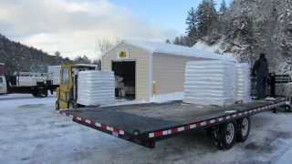 Vermont Wood Pellet Delivery  142  My DIY Garage Build HD Time Lapse [upl. by Yoshiko]