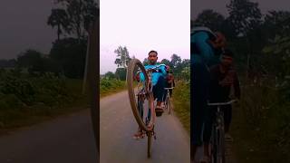 Cycle long valley 😅😂 cycle stunt whatsappstatus wheelie viralvideo youtubeshorts viralshorts [upl. by Yuh]