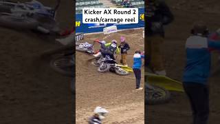 Pro ArenaCrash Round 2 Insanity crash dirtbike arenacross racing moto fail motocross iphone [upl. by Arodoet966]