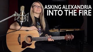 Как играть ASKING ALEXANDRIA  INTO THE FIRE acoustic на гитаре  разбор и аккорды [upl. by Ardnasil]