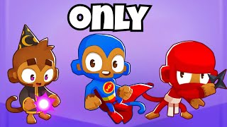 Surviving with ONLY Purple Monkeys Bloons TD 6 [upl. by Purity769]