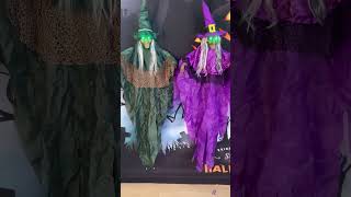 Hanging Animated Talking Witch with Lightup Eyes for Halloween Haunted House [upl. by Bozovich]