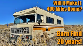 Will This 1977 Winnebago Run And Drive 400 Miles After 20 Years Abandoned [upl. by Sedrul]