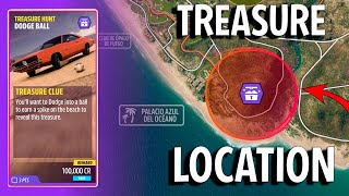 TREASURE HUNT DODGE BALL in Forza Horizon 5  Chest Location Autumn Season [upl. by Aehcsrop215]