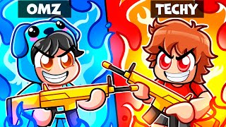 Omz vs Techy In Roblox Rivals [upl. by Millard396]