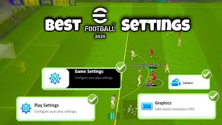 Efootball Best Settings🤯 Efootball 2024  Tips And tricks  Efootblla game settings  pes  Zenor [upl. by Seth]