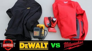 Milwaukee Vs DeWALT  Heated Jackets  Which Is Better [upl. by Bunni467]