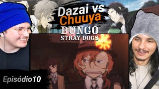 REACT Bungo Stray Dogs ep 10 Dazai vs Chuuya e Atsushi vs Akutagawa [upl. by Nalek]