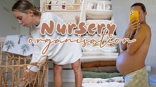 NESTING Nursery Organisation amp Prepping for a NEWBORN [upl. by Llerraj544]