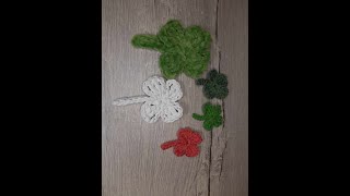 Koniczynka czterolistna na szydełku crochet fourleaf clover St Patricks Day [upl. by Bal]