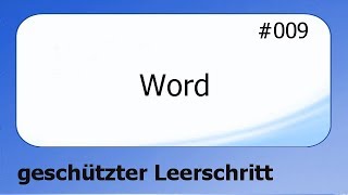 Word 009 geschützter Leerschritt deutsch [upl. by Aserret536]