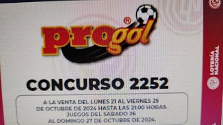 resultados Progol 2252 [upl. by Yanehs]