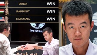 AMAZING WIN Ding Liren 2805 vs Fabiano Caruana 2842  Candidates Chess 2020  R3 [upl. by Atteras]