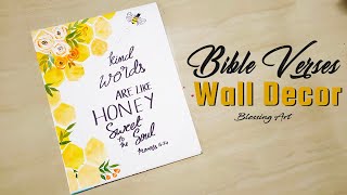 Bible Verses Wall Frames  Christian Home Decors  Proverbs 1624 Verses Painting  BLESSING ART [upl. by Sue388]