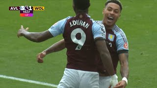 Aston Villa vs Wolves 31 Highlights John Duran goal vs Wolverhampton E Konsa goal vs wolves [upl. by Clevey]