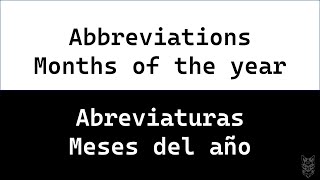 🏷️Abreviaturas meses del año abbreviations months of the year inglesespañolejemplosCAT ENGLISH [upl. by Osher]