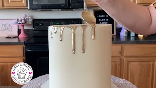 HOW TO MAKE YOUR OWN METALLIC DRIP for your CAKE  TIPS and TRICKS lets make this CAKE SHINE [upl. by Ocisnarf240]