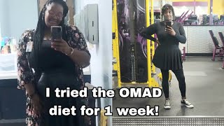 Trying OMAD one meal a day for 1 week  Weighloss journey  I lost 77 pounds total [upl. by Nodnas]