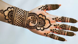 Karwa chauth 2024 Easy Mehndi design  Simple mehandi design  Mehandi ka design  Mehndi designs [upl. by Anihsak]