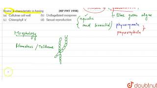 Nostoc is characteristic in having [upl. by Alin]
