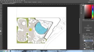 Architecture plan photoshop tutorial  Làm mặt bằng tổng thể trên photoshop [upl. by Erasmo]