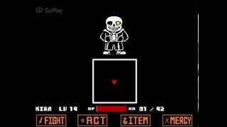 Undertale Sans boss fight  Genocide Run [upl. by Gilbert]