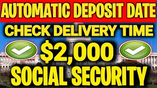 AUTOMATIC DEPOSIT DATE 2000 STIMULUS CHECK DELIVERY DATE FOR ALL SOCIAL SECURITY SSI SSDI VA [upl. by Garlaand]