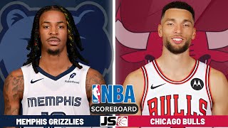 Memphis Grizzlies vs Chicago Bulls  NBA Live Scoreboard 2024 [upl. by Borek]