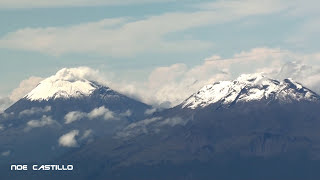 Volcanes Popocatepetl e Iztaccihuatl  Vista despegando del AICM CIUDAD DE MEXICO [upl. by Sutniuq]