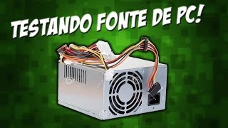 Como testar se a fonte do computador PC está queimadafuncionando  Eletrônica  Blog do Vaz [upl. by Latnahc]