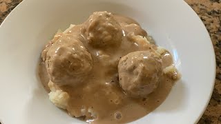 Porcupine meat balls with cream of mushroom gravy [upl. by Imyaj982]