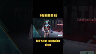 🔥Royal pass A9 🔥full watch purchasing video bgmi bgmi pubgmobile pubg pubg [upl. by Goulden146]