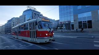 Odjezd tramvaje T3RPLFr ze zastávky Nádraží Vysočany [upl. by Darla38]