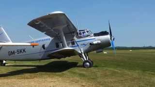 Start Antonov AN2 Airfield Bad Wörishofen Classic Wings Bavaria 21 Juli 2013 [upl. by Lime]