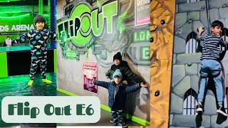 Flip Out Trampoline ParkFlip Out E6 London biggest trampoline park E6best TrampolineBlessed Home [upl. by Sined890]