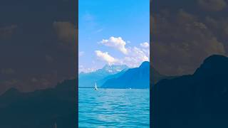 Lake Lèman Vevey of Canton Vaud Switzerland 🇨🇭 shortsfeed travel switzerland [upl. by Yartnod90]