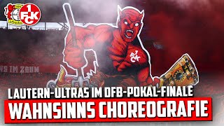 Choreo amp Pyro FCKFans im DFBPokalfinale FC Kaiserslautern  Bayer Leverkusen [upl. by Eibrab]